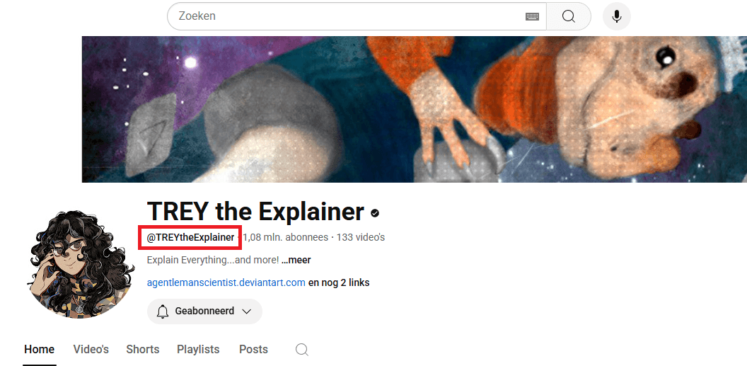 How to find the Youtube handle?